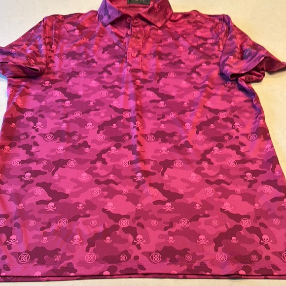 G/FORE Vibrant Pink Camouflage Polo Shirt